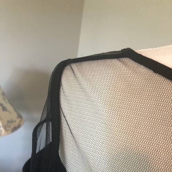 TOBI brand black tunic blouse with mesh and cut out detailing - Picture 12 of 16